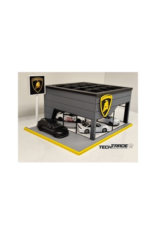 Lamborghini Diecast Showroom Garaj Diorama 1:64 Ölçek