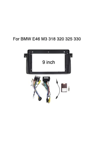 Bmw E46 Uyumlu 9 İnç Multimedya Çerçevesi Ve Soket