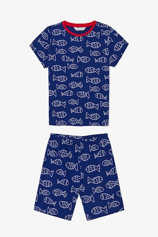 Penti Erkek Çocuk Fish Pamuklu Pijama Takımı Açık Mavi