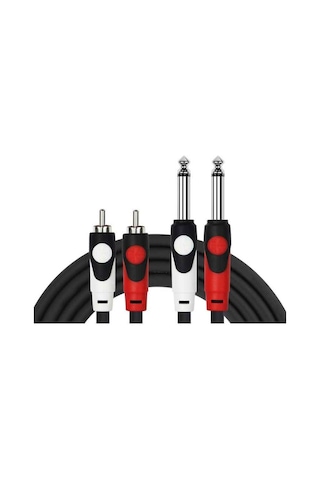 Kirlin 3Mt Patch Kablo (2X1-4" Mono - 2Xrca)