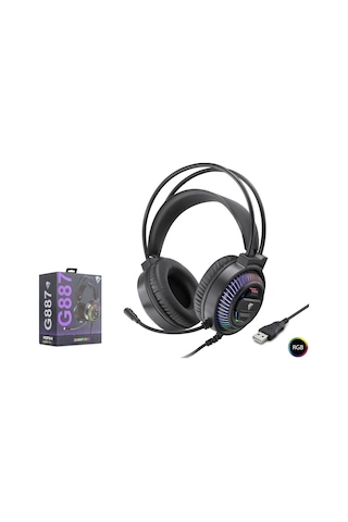 Mofan G887 Usb Rgb 7.1 Surround Over-ear Mikrofonlu Gaming Kulaklık Siyah