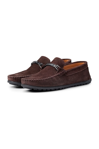 Halb Hakiki Deri Erkek Günlük Ayakkabı, Loafer Ayakkabı, Hafif Ayakkabı, Tokalı Loafer, Süet Loafer