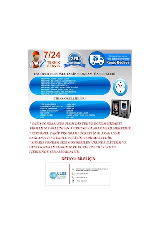 Personel Takip Sistemi Yuz Okuma / Parmak İzi Kart Kurulum Dahil