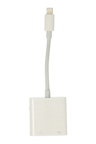 Apr22 Apple Uyumlu iPhone Otg 2in1 - Beyaz Diğer