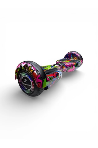 Elektrikli Kaykay Hoverboard Bluetooth Hoparlörlü 6.5 Inch Otomatik Akıllı Denge RS-S5 -Grafiti Mix