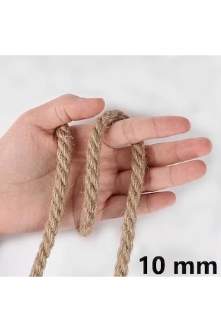 Jütburada Jüt Halat 10 Mm 20 Metre Hasır Dekor Süsleme İp