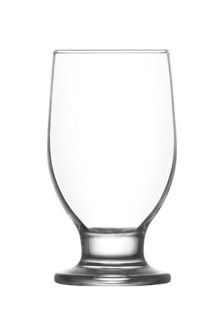 LAV Rena Cam Meşrubat Bardağı 6'lı 305 ml Tablalı (Tatlı Servisi , Dondurmalık , Su Bardağı )