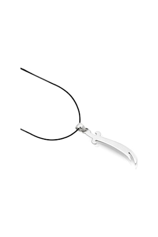 Oya Silver İnce Parlak Hz. Ali Zülfikar Kılıcı Zarif Gümüş Kolye Ucu 5x1.1cm Oyot338