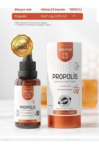 Erbatab Propolis Suda Çözünebilir Damla 30 ML