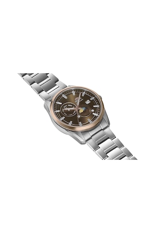 Orient Sun&moon Ra-ak0313y30b Kurmalı Otomatik Çelik Gri Kahverengi Kadran Safir Cam 42 Mm Erkek Kol Saati