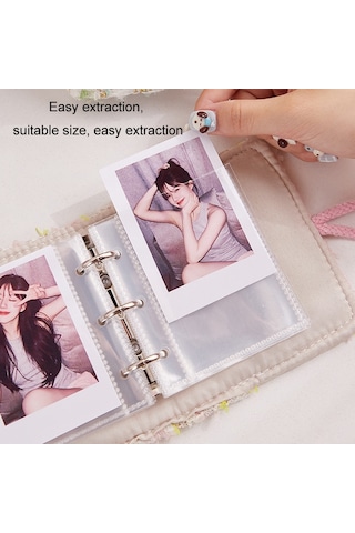 Sones 20 Yapraklı Saklama Kartı Defteri Mini 3 İnç Fotoğraf Albümü Yeşil