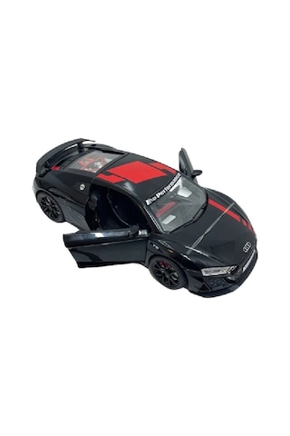 Audi R8 V10 1:24 Diecast Metal Model Araba Koleksiyon Sesli Işıklı Siyah