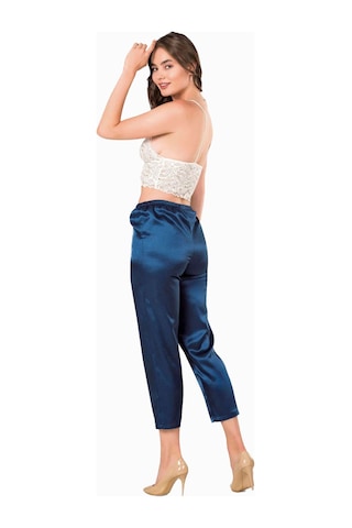 Hepsine Rakip Kadın İp Askılı Bralet Saten Pantolon Pijama Takımı Altüst Gecelik 001