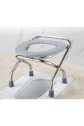 Lemestar Hamileler Ve Yaşlılar İçin Katlanabilir Portatif Tuvalet Sandalyesi - 120 Kg Taşıma Kapasiteli Diğer