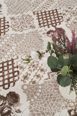 Villadia Home Textile Kaymaz Taban Modern Desen Halı Yolluk Leke Tutmaz Kolay Temizlenir Koridor Salon Yatak Mutfak Odası Vd1101bej Bej