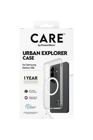 Care By Panzerglass Urban Explorer Qi Samsung Uyumlu Galaxy S26 Şeffaf-beyaz Kılıf