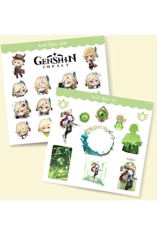 Genshin - Kaveh 2'li Sticker Seti -parlak Kağıt-