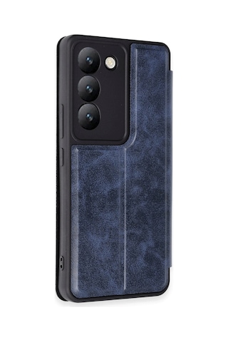 Gld-spt- Newface Vivo V30 Lite 4g Kılıf Flip Cover - Lacivert