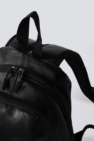 Westbag Hakiki Deri Günlük Sırt Çantası Unisex Siyah Küçük Boy