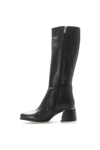 Hakiki Deri Kürklü Kadın Dolgu Topuk Çizme 064kza267 Siyah