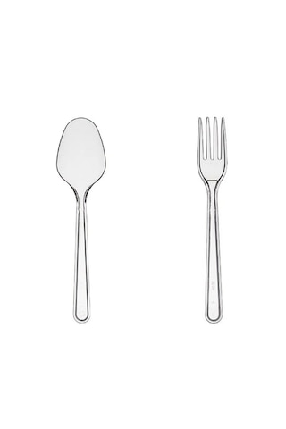 Sert Plastik Çatal Kaşık 200 Adet Lüks Şeffaf Çatal Kaşık