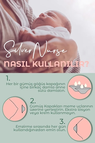 SilverNurse Koruyucu Gümüş Göğüs Ucu Kapakları