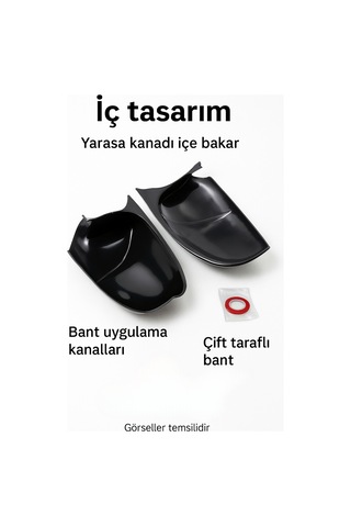 Renault Megane 4 2022 Araca Özel Batman/yarasa Ayna Kapağı Pian