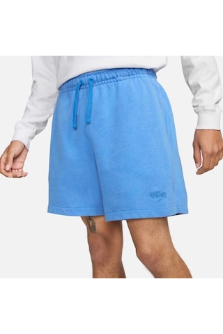 Club Fleece Short Fine 2.0 Bol Kesim Mavi Erkek Şort Mavi