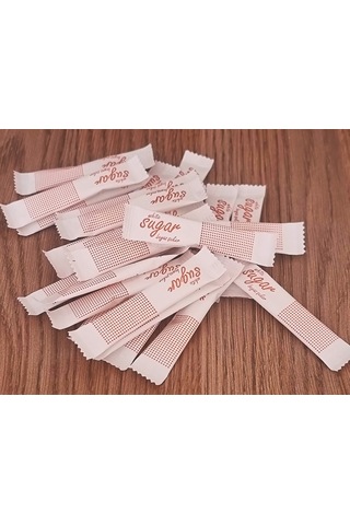 Self Stick Şeker Kırmızı Sugar Logolu Net:3 Kg. 3 Gr.e X 1000 Ad.e Tekli