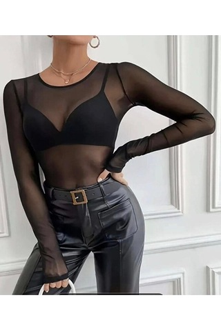 Pantofashion Kayık Yaka Modal Kaşmir Ultra Hafif Bluz Siyah