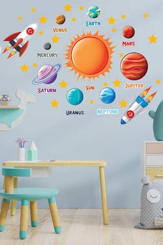 Güneş Sistemi ve Gezgenler Temalı Duvar Sticker