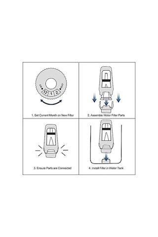 Fastbuy Breville Barista Touch Espresso Makinesi İçin Yedek Beyaz Su Filtresi Beyaz