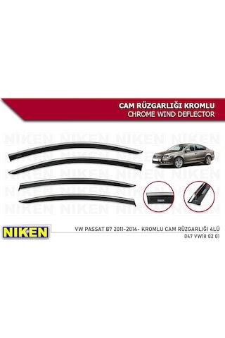 Vw Passat B7 Kromlu Cam Rüzgarlığı Niken 2011-2014