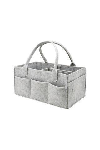 Hangfox Gri Bebek Bezi Çantası - Toksiksiz Dayanıklı Anne Çanta, Ev Ve Seyahat İçin Konforlu Saklama Çantası Gri