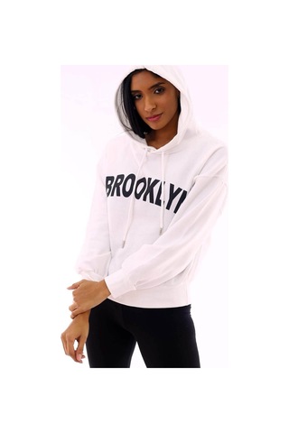 Gugus Unisex Basic Kapüşonlu Sweatshirt Beyaaz