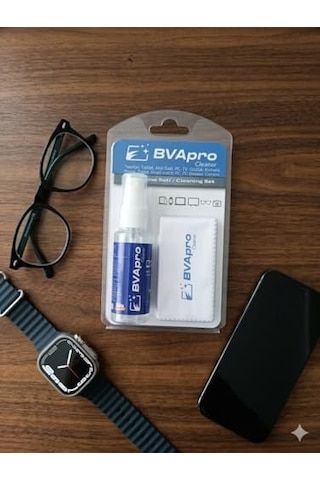 Bvapro Ekran Ve Gözlük Temizleme Seti - Telefon, Tablet, Akıllı Saat, Pc Ve Kamera Lens Temizleyici Sprey + Özel Mikrofiber Bez Kiti