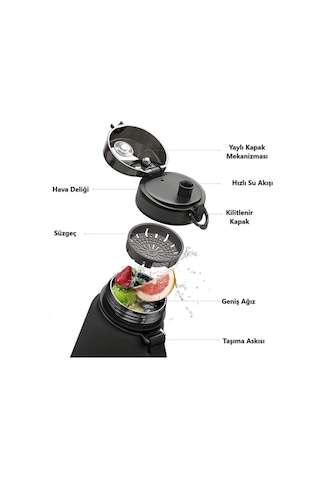 Uzspace Tritan Matara 500 Ml. 1215 - Mor