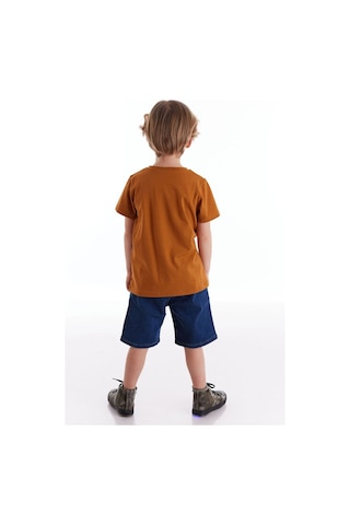 Denokids Mushi Dj Erkek Çocuk Tshirt-Kot Şort Takım Çok Renkli