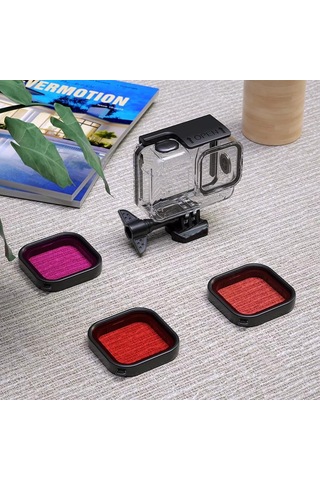 Gopro Hero 8 Uyumlu Su Altı Dalış Filtresi Mor