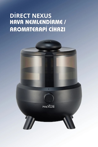 Direct Nexus Ultrasonik Buhar Makinesi Humudifier / Aromaterapi Cihazı Diffüzör 2 Litre 6 Kademeli - Siyah Renk