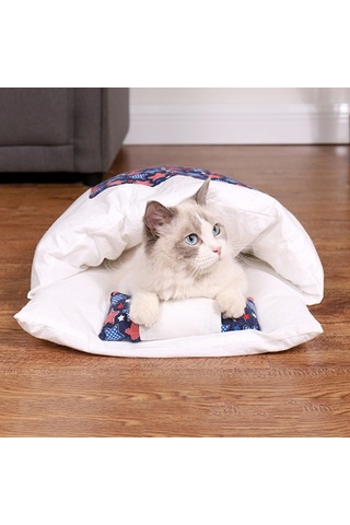 Kedi Yatağı, Çıkarılabilir Ve Yıkanabilir, Tüm Mevsimler İçin, Lacivert Kedi M 3-10 Kedi