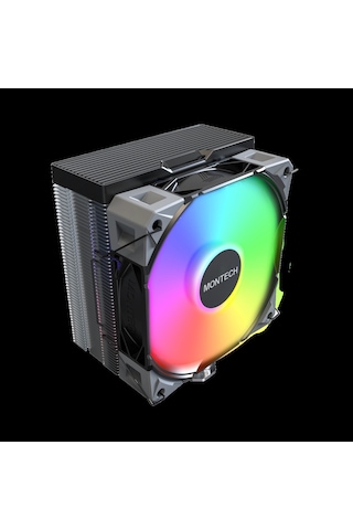 Montech Nx400 Argb - Cpu Soğutucu, Tek Kule, 4 Gelişmiş Isı Borusu, 52 Kanatlı Isı Emici, E28, 120 M 73143123