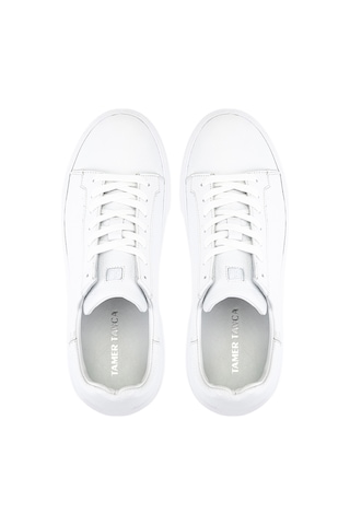 Tamer Tanca Erkek Hakiki Deri Beyaz Sneakers & Spor Ayakkabı 1212 2501 Erk Ayk Y26 Beyaz Fltr Beyaz1