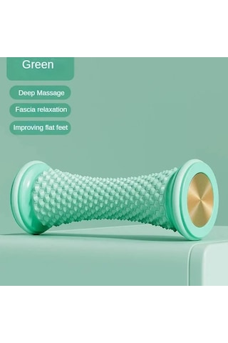 Ayak Masajı Masaj Silindiri Yoga Masaj Topu Plantar Fasya Rulo Kas Gevşeme Green Green Çok Renkli