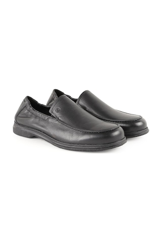 Libero L5929 Hakiki Deri Erkek Loafer - Dünyaca Ünlü Vibram Kauçuk Tabanlı Slip-on Günlük Ayakkabı Siyah