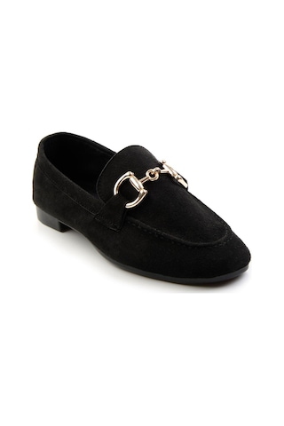 Bambi Siyah Kadın Loafer Ayakkabı K01688011002 Siyah