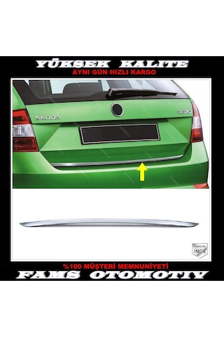 Skoda Rapid Spaceback Paslanmaz Krom Bagaj Alt Çıta 2013 Üzeri