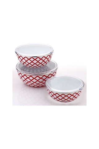 Bonera Emaye Olbia 6 Pcs Kase Seti - Kırmızı