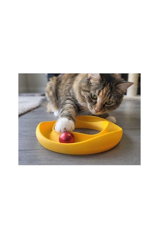 İnteraktif Toplu Kedi Oyun Pisti Zeka Geliştirici Dairesel Kedi Oyuncağı Halka Yakalama Oyunu