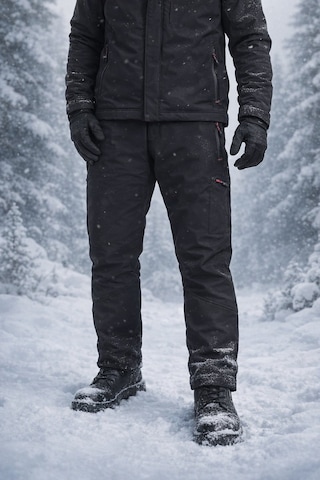 Vatan Tekstil İçi Polarlı Kışlık İthal Softshell Rüzgar Geçirmez Su İtici Kumaş Erkek Pantolon Siyah